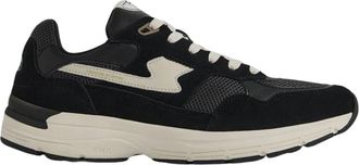 Stepney Workers Club Suede Mix Sneakers - Heren - Sneakers - Zwart - 40 EU - Schoenen