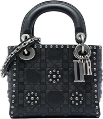 Dior Pre-owned Lady Satchel - Dames - Vintage Handtas - Zwart - ONE Size - Leer - Vintage