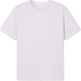 Closed Linnen Blend T-shirt - Heren - T-shirts - Roze - M - Linnen - Tops