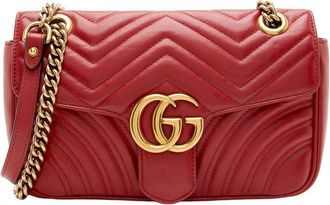 Gucci Matelass&eacute; Gg Marmont Medium Flap Bag (Authentic Pre-Loved)