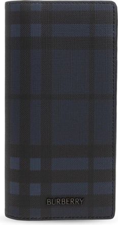 Burberry Logo Portemonnee - Heren - Portefeuilles - Blauw - ONE Size - Leer - Accessoires
