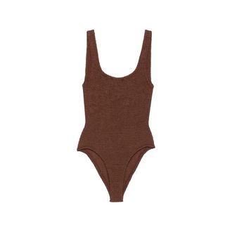 Hunza G Crinkle-effect Square-neck Swimsuit