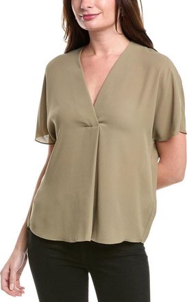 Vince Crepe V-Neck Blouse