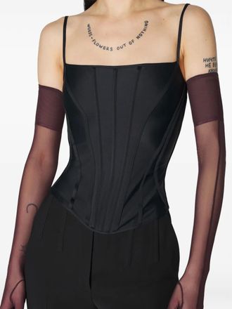 MUGLER Top stile bustino - Nero