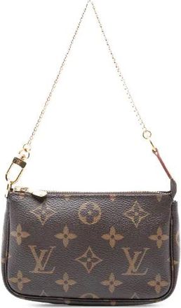 Louis Vuitton Borsa a mano Pochette Accessoires mini con monogramma 2021 - Marrone