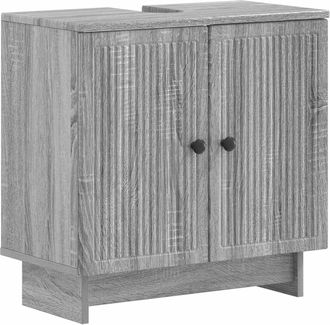 vidaXL Mueble De Lavabo Para Ba&ntilde;o Ede Sonoma Gris 59,5 X 31,5 X 59 Cm Vidaxl