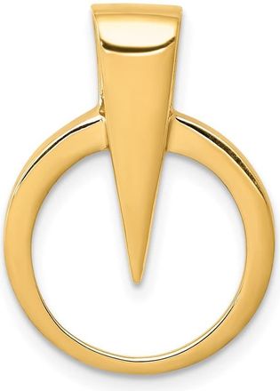 Diamond2Deal 14k Yellow Gold Slide Fits up to 2mm Regular/Fancy/Reversible Omega