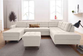 Sit&more Wohnlandschaft &raquo;Picasso U-Form&laquo; wahlweise mit Bettfunktion und Bettkasten