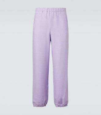 God's True Cashmere Linen sweatpants with amethyst