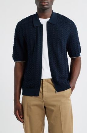 Nn.07 Gustav 6636 Full Zip Top in Navy Blue at Nordstrom Rack, Size Xx-Large