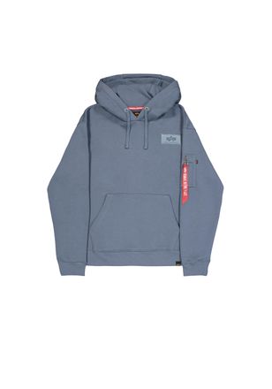 Alpha Industries Hoodie ALPHA INDUSTRIES Backprint Hoodie, Herren, Gr. 3XL, denim blau, Obermaterial: 80% Baumwolle, 20% Polyester, regular fit, Sweatshirts Hoodie