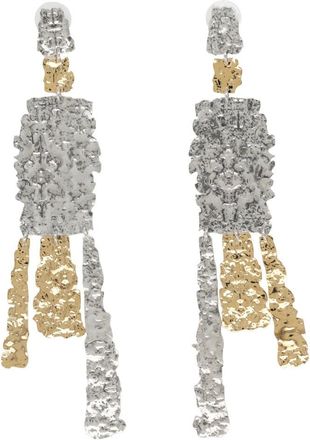 Isabel Marant Miller Abstract Hammered Metal Earrings