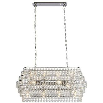 Searchlight L&aacute;mpara Colgante Searchlight Rene De 12 Luces Con Cristal Colgante - Cromo