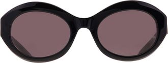 Balenciaga Grey Navigator Ladies Sunglasses BB0460S 001 57