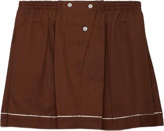 Prada Minigonna con vita elasticizzata - Marrone