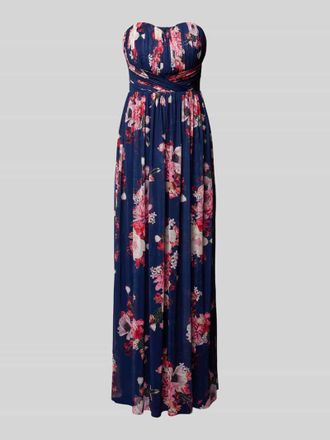 Lipsy Abendkleid mit floralem Muster in Marine, Gr&ouml;&szlig;e 34