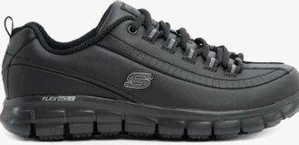 Skechers Womens Skechers Work 76550EC SURE TRACK TRICKEL SR Womens Occupational Shoes Black - Size: 5.5