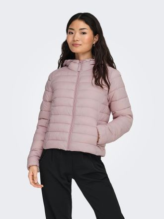 Only Steppjacke ONLY ONLTAHIA LW QUILTED HOOD JKT OTW CC OTW, Damen, Gr. XL, burnished lila, Web, Obermaterial: 100% Nylon, unifarben, regular fit, Jacken 