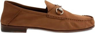 Gucci signature Horsebit detail suede loafers - men - Calf Suede/Suede/Leather - 11 - Brown
