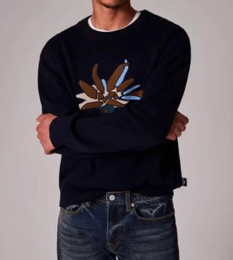 Paul Smith Edelweiss Applique Sweater In Navy
