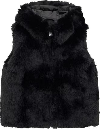 Emporio Armani Gilet in eco-pelliccia Ski W Elitary Fashion - - Jackets - Donna - Nero - S