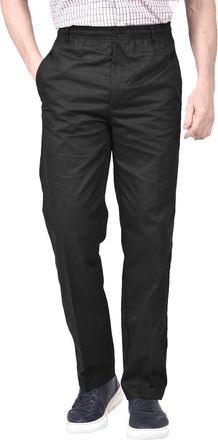 B&B Mens Rugby Trousers Elasticated Waist for Classic Look Full Length Fit Wrinkle Resistant Mens Lightweight Trousers Summer - 42 Waists, 31 Leg Size, an