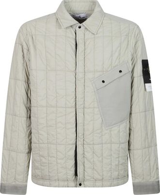 Stone Island Jassen, Heren, Beige, XL, Stone Island Jassen