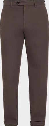 Brunello Cucinelli Men & apos;s Cotton Straight Leg Flat-Front Pants
