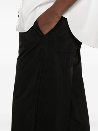 Susanne Bommer Technical Taffeta Wide-Leg Trousers - Black