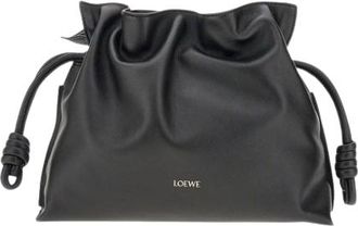 Loewe Black Leather Medium Flamenco Clutch