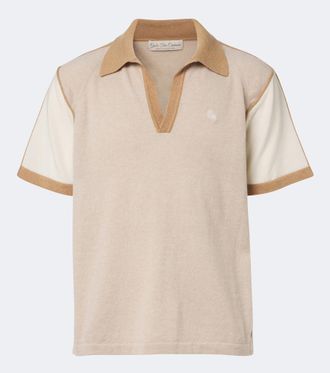 God's True Cashmere Polo Biscotti in cashmere con occhio di tigre