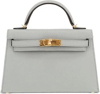 Herm&egrave;s 2025 Kelly 20 Epsom leren shopper - Blauw