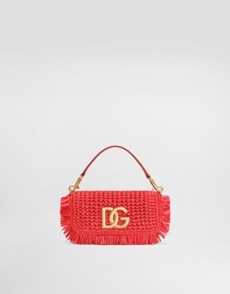 Dolce & Gabbana 3.5 Shoulder Bag In Raffia - Woman Handbags Red Onesize