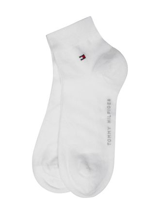 Tommy Hilfiger Sneaker-Socken aus Baumwoll-Mix im 2er-Pack Modell 2ER QUARTER in Weiss, Größe 39/42