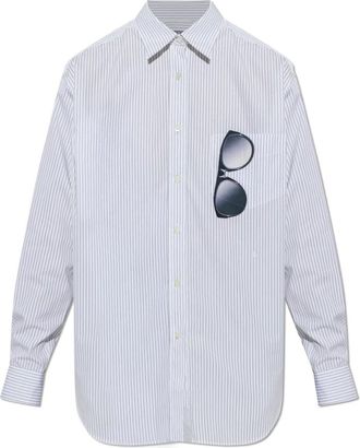 Moschino Overhemden, Dames, Wit, XS, Katoen, Pocket Shirt