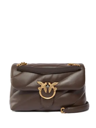 Pinko Classic Love Puff Maxi Quilt crossbodytas - Bruin
