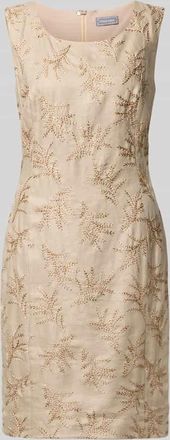 White Label Knielanges Etuikleid mit Stitchings in Cognac, Gr&ouml;&szlig;e 36