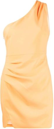 LIKELY Gonnella one-shoulder mini dress - women - Polyester/Rayon/Spandex/Elastane - 2 - Orange