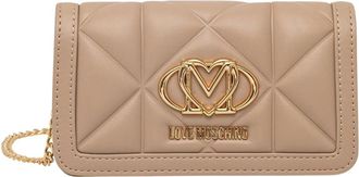 Love Moschino Chain Crossbody Wallet - Dames - Schoudertassen - Beige - ONE Size - Leer - Tassen