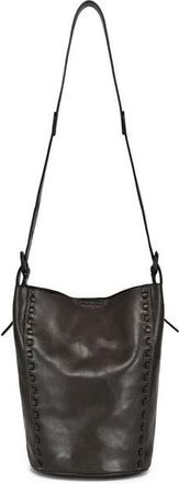 OLD TREND Juniper Genuine Leather Woven Barrel Crossbody Bag in Slate at Nordstrom