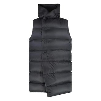Rick Owens Vests, male, Black, Size: XL Bodywarmer Jacket