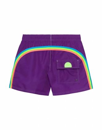 Sundek Mens Iconic Taffeta Swim Shorts In Violet