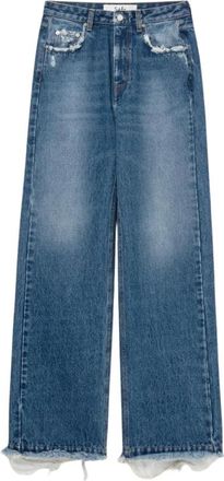 S&eacute;fr Frayed Cut Jeans - Heren - Regular Fit Jeans - Blauw - W33 - Katoen - Jeans
