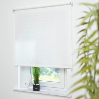 Liedeco Seitenzugrollo »Dekor Faden« Lichtschutz ohne Bohren