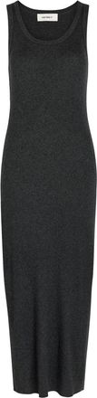 Lisa Yang Lexie Cotton and Cashmere-blend Midi Dress - Grey - 2 (UK 12-14 / M-L)
