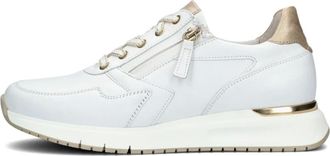Gabor Schoenen, Dames, Wit, 38 EU, Leer, Chunky Zool Witte Sneakers Comfort Collectie