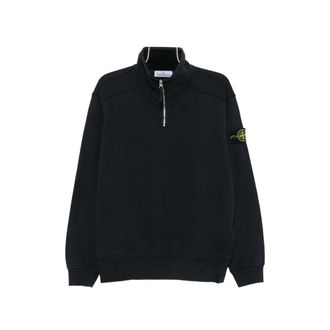 Stone Island Felpa Quarter-zip Logo-patch Sweater