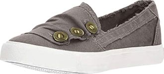 Generic Loafers Shoes for Women Canvas Denim Slip On Trainers Soft-Soled Shoes with Button Detailing Walking Sneaker Low Top Casual Shoe Non Slip Work Shoe Li