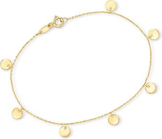 Canaria Canaria 10kt Yellow Gold Disc Station Bracelet
