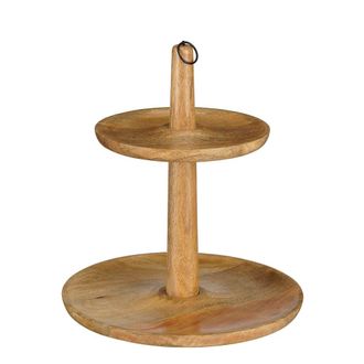 MiCa Decorations Soporte de niveles caden marr&oacute;n h36xb33xl33cm
